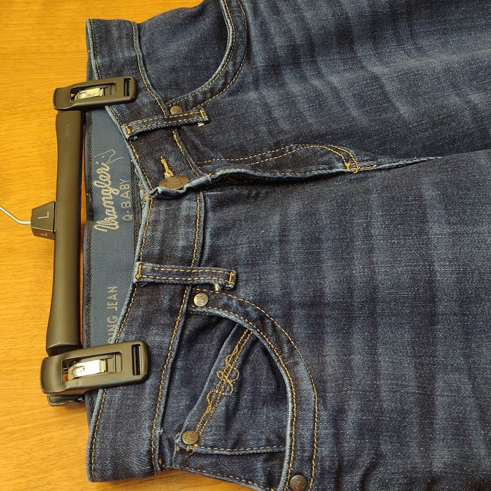 Wrangler Q Baby Ultimate Riding Jean Dark Wash Boot Cut Jeans - Picture 3 of 13